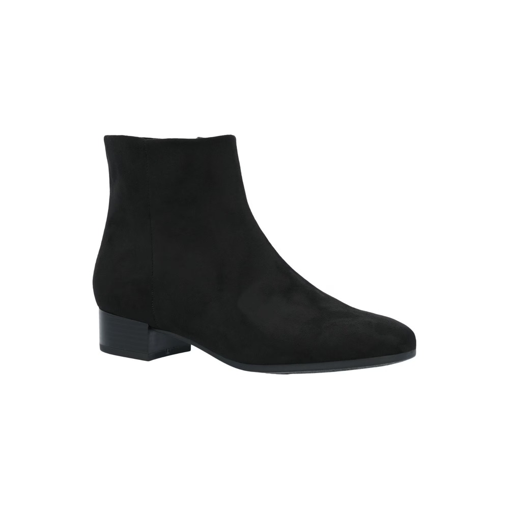 Women's Size 7.5 Ankle‎ Boots | Faux Suede Shoe | Black NEW w Tags | Time & Tru